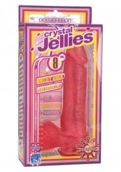 Dildo Crystal Jellies Pink Balls Cock 8 '' - immagine 3