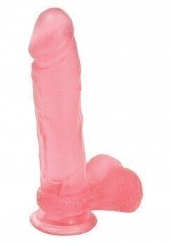 Dildo Crystal Jellies Pink Balls Cock 8 '' - immagine 4